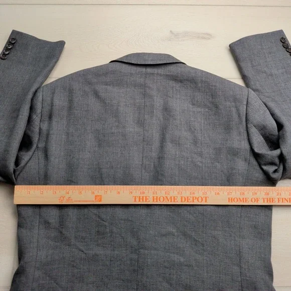 J Crew Ludlow Blazer Sport Coat Mens 40R Linen Wool Blend Gray Suit Jacket